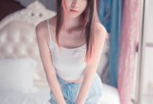 风之领域写真  NO.014 蓝白条纹丝袜小可爱 [50P]-美图岛