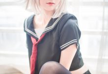 [Cosplay]木绵绵OwO – 贞德（黑）[23P]-美图岛