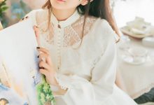 气质美女蕾丝白裙清新写真图片-美图岛