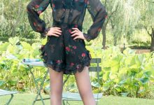 SIW斯文传媒 040 黑色网纱碎花长袖连衣裙 - 龙哥 [63P-218M]-美图岛