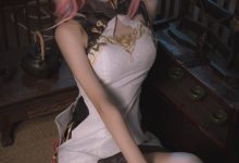 南桃Momoko NO.63 八重樱旗袍 [17P-18MB]-美图岛