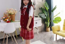 初夏女神 NO.014 蓝莓 S码大红色JK套搭小黑皮鞋[100P+1V／6.11GB]-美图岛