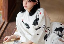 蛋黄酱 橘猫juju 水墨丹青和服写真 [28P-81MB]-美图岛