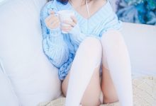 Tina很妖孽呀 – 蓝色秋冬毛衣 [27P-168MB]-美图岛