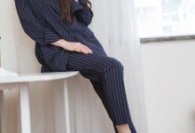 Sia不吃鱼 - 条纹职业装 [128P-1.26GB]-美图岛