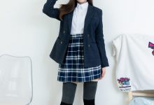 物恋传媒 No.2380 小曦-jk制服、皮鞋、黑灰拼接过膝袜、厚肉丝 [155P1V-3.65GB]-美图岛